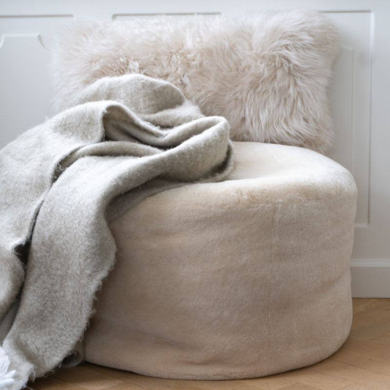 Natures Collection Round Moccasin Pouf | ø55xH36cm