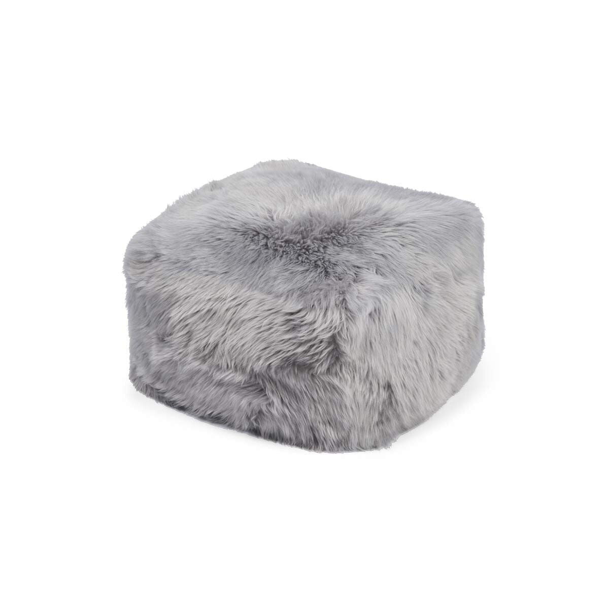 Natures Collection Long Wool Sheepskin Pouf
