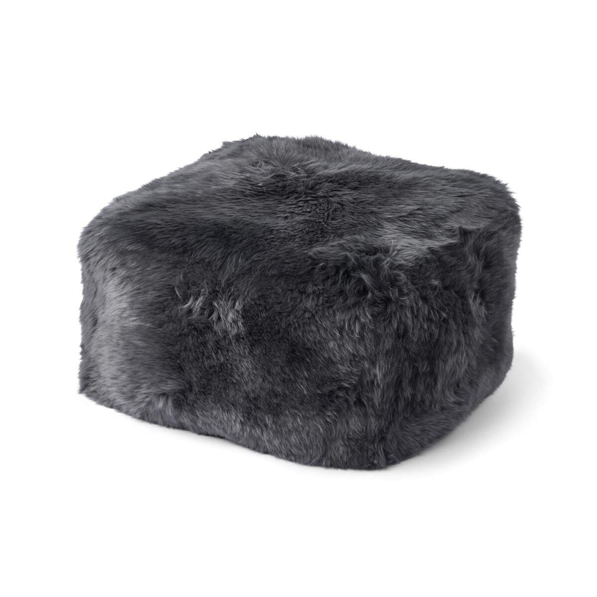 Natures Collection Long Wool Sheepskin Pouf