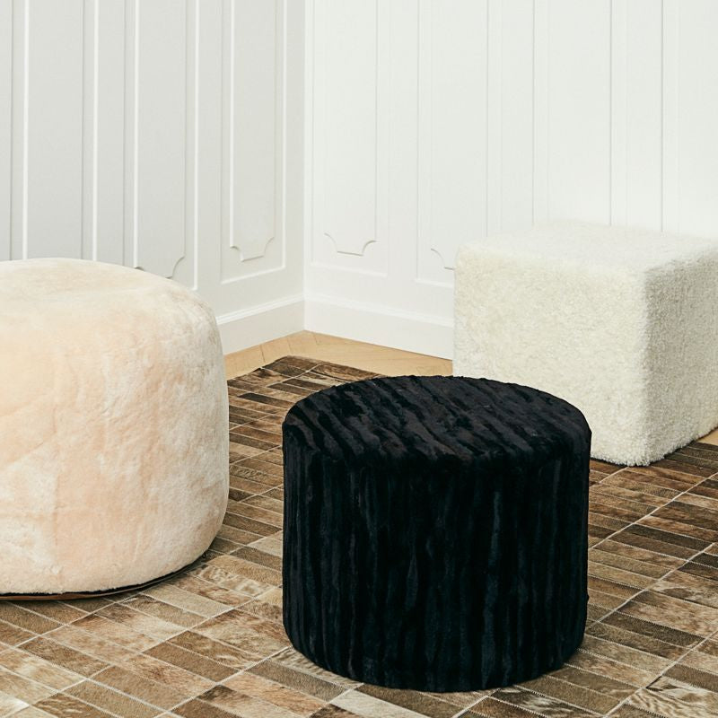 Natures Collection Round Moccasin Pouf | ø55xH46cm