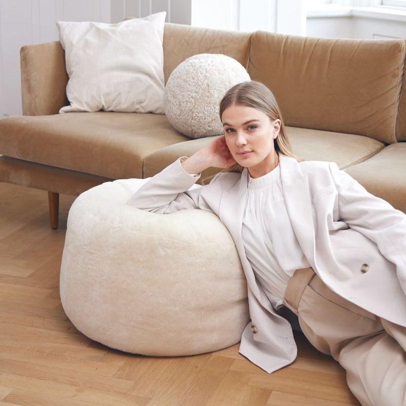 Natures Collection Round Moccasin Pouf | ø55xH46cm