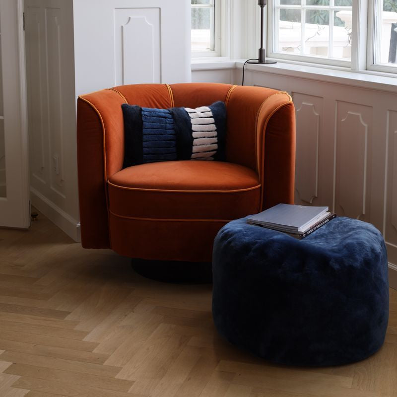 Natures Collection Round Moccasin Pouf | ø55xH46cm