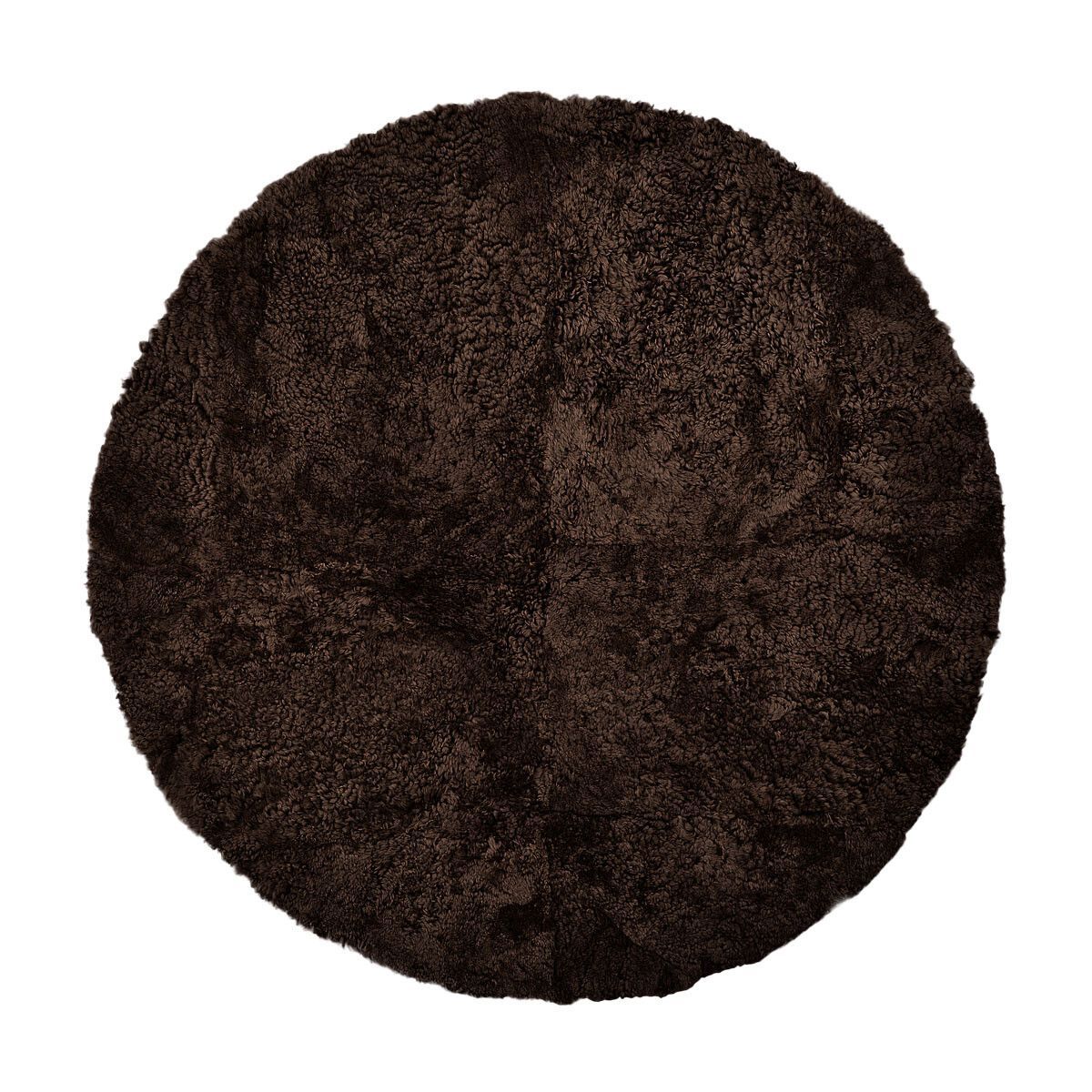 Natures Collection Short Wool Curly Sheepskin Design Rug | Ø180 cm