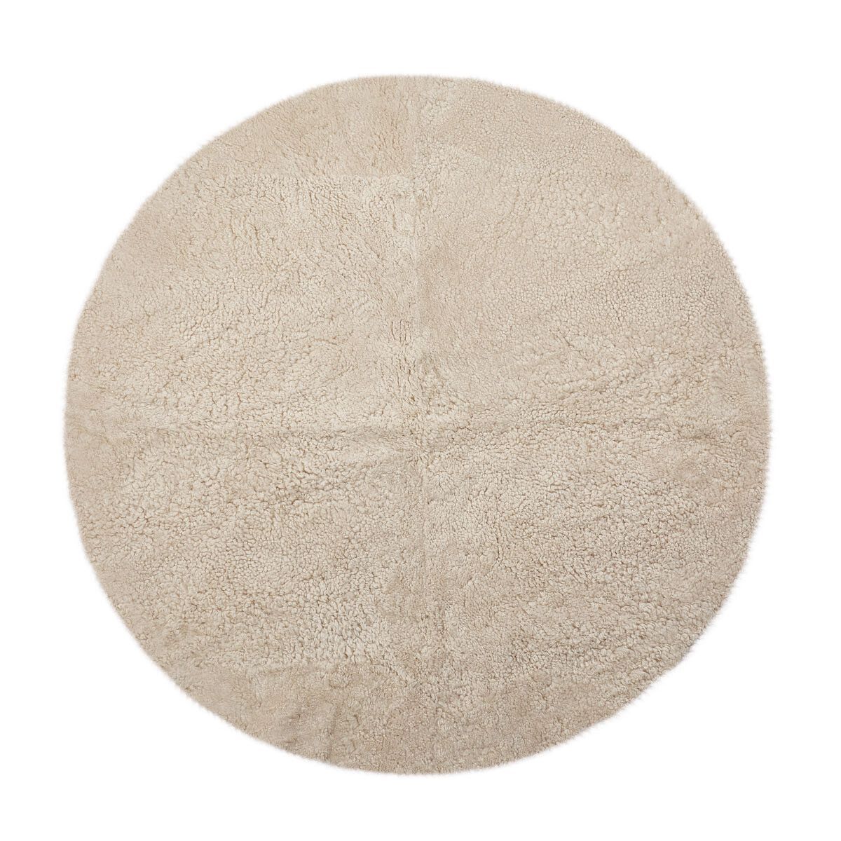 Natures Collection Short Wool Curly Sheepskin Design Rug | Ø180 cm