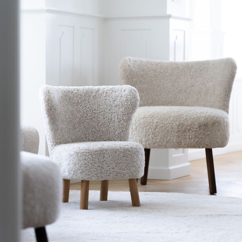 Natures Collection Short Wool Curly Sheepskin Design Rug | Ø180 cm