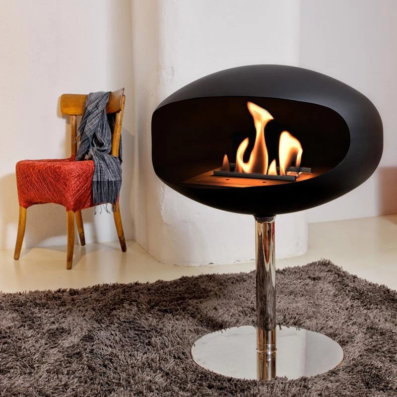 Cocoon Fires Pedestal - Matte Black with Steel Base