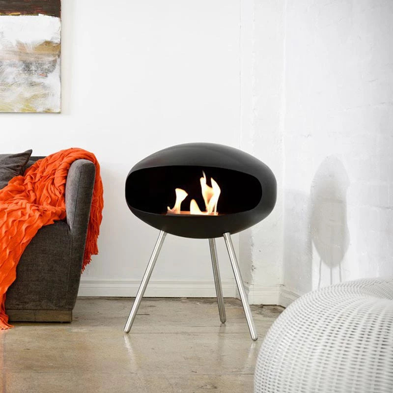 Cocoon Fires Terra - Matte Black with Steel Legs