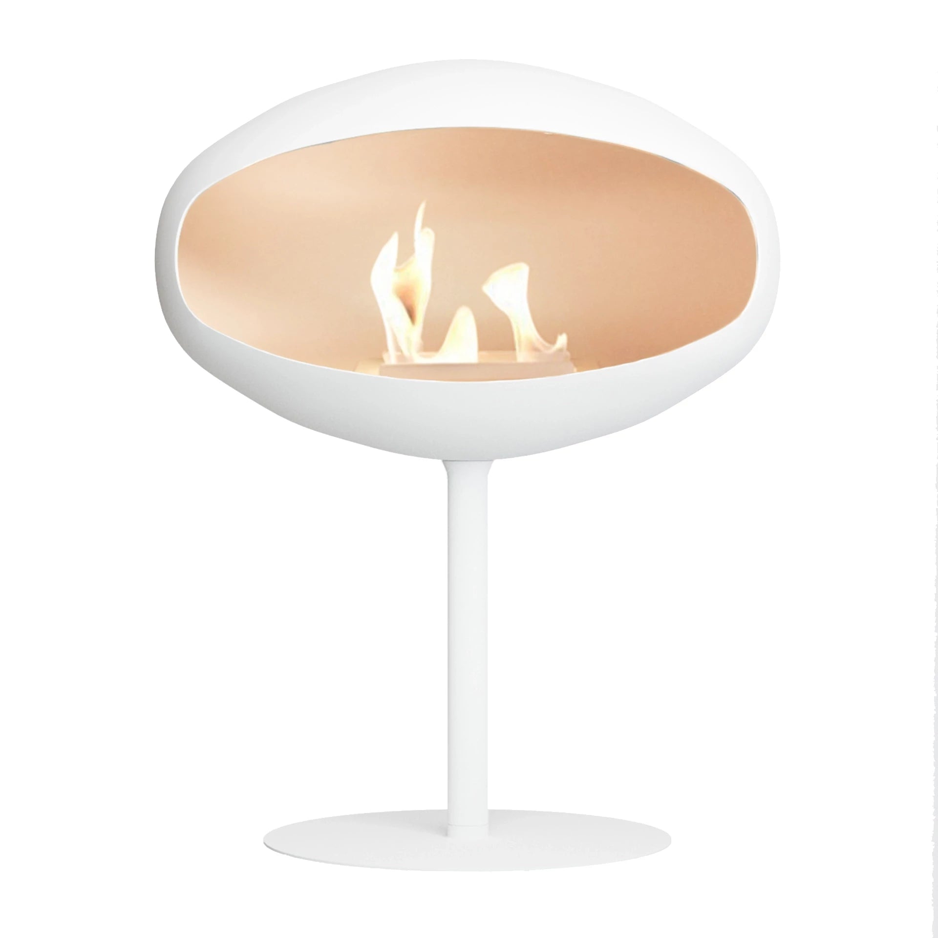 Cocoon Fires Pedestal - White with a White Base