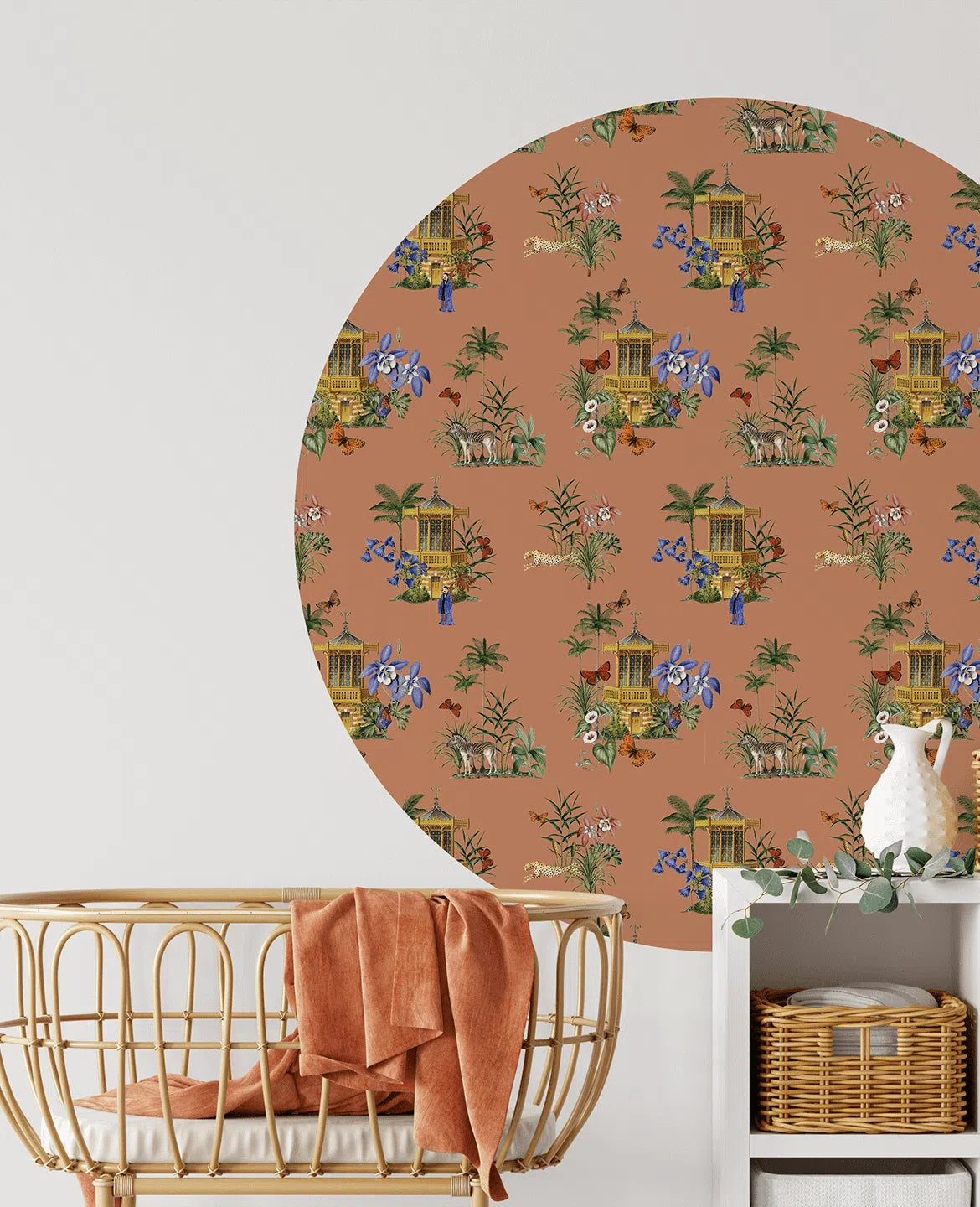 Creative Lab Amsterdam Asian Botanical Garden Terra Wallpaper Circle Mural-Beaumonde