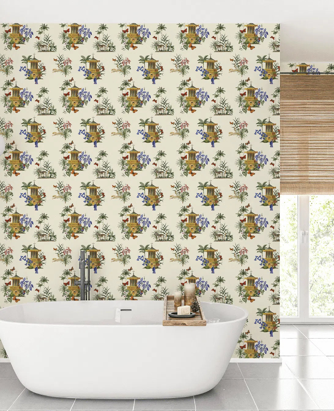 Creative Lab Amsterdam Asian Botanical Garden Vanilla Repetitive Wallpaper-Beaumonde
