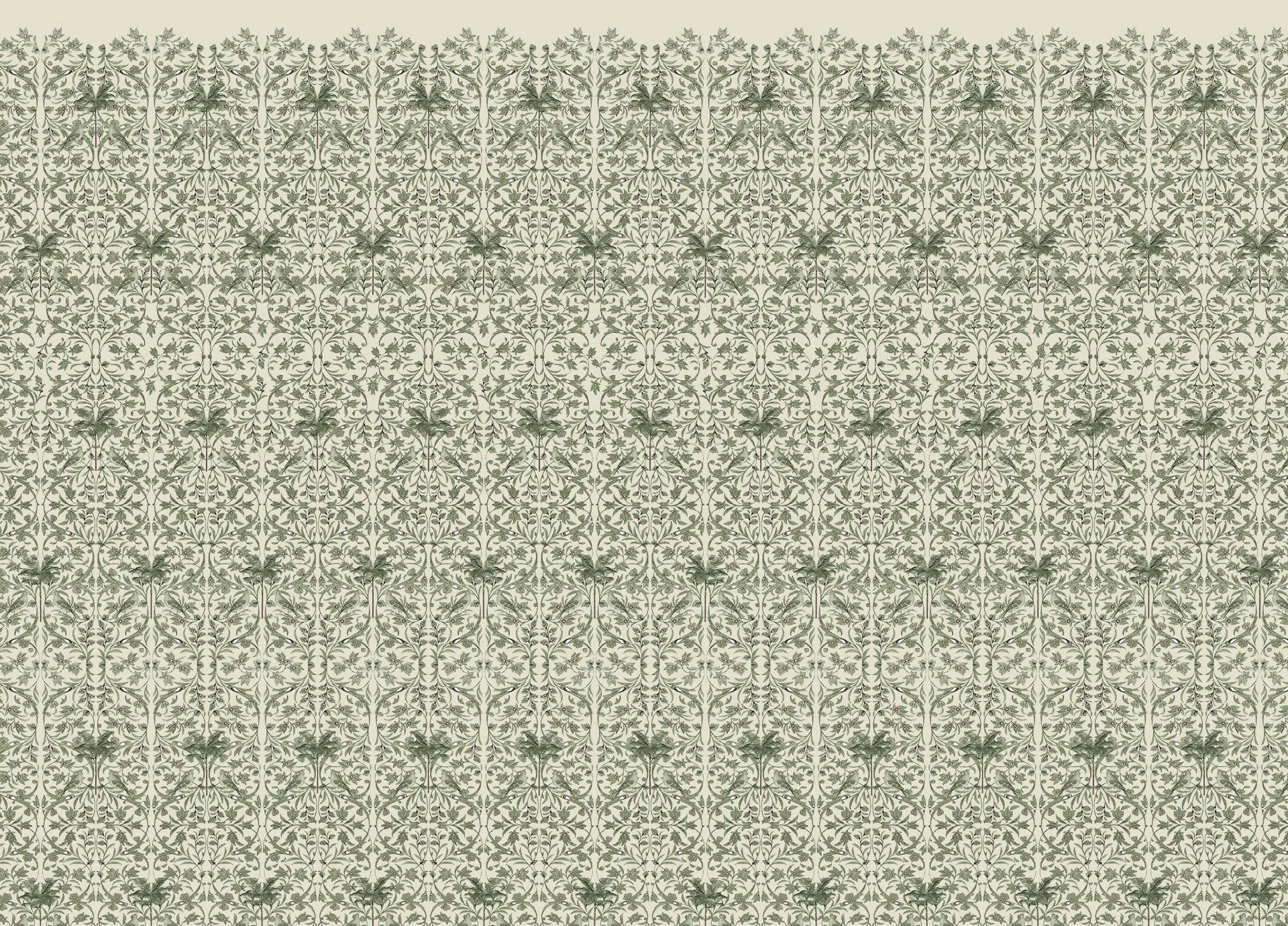 Creative Lab Amsterdam Celestial Palm Green Wallpaper Mural-Beaumonde