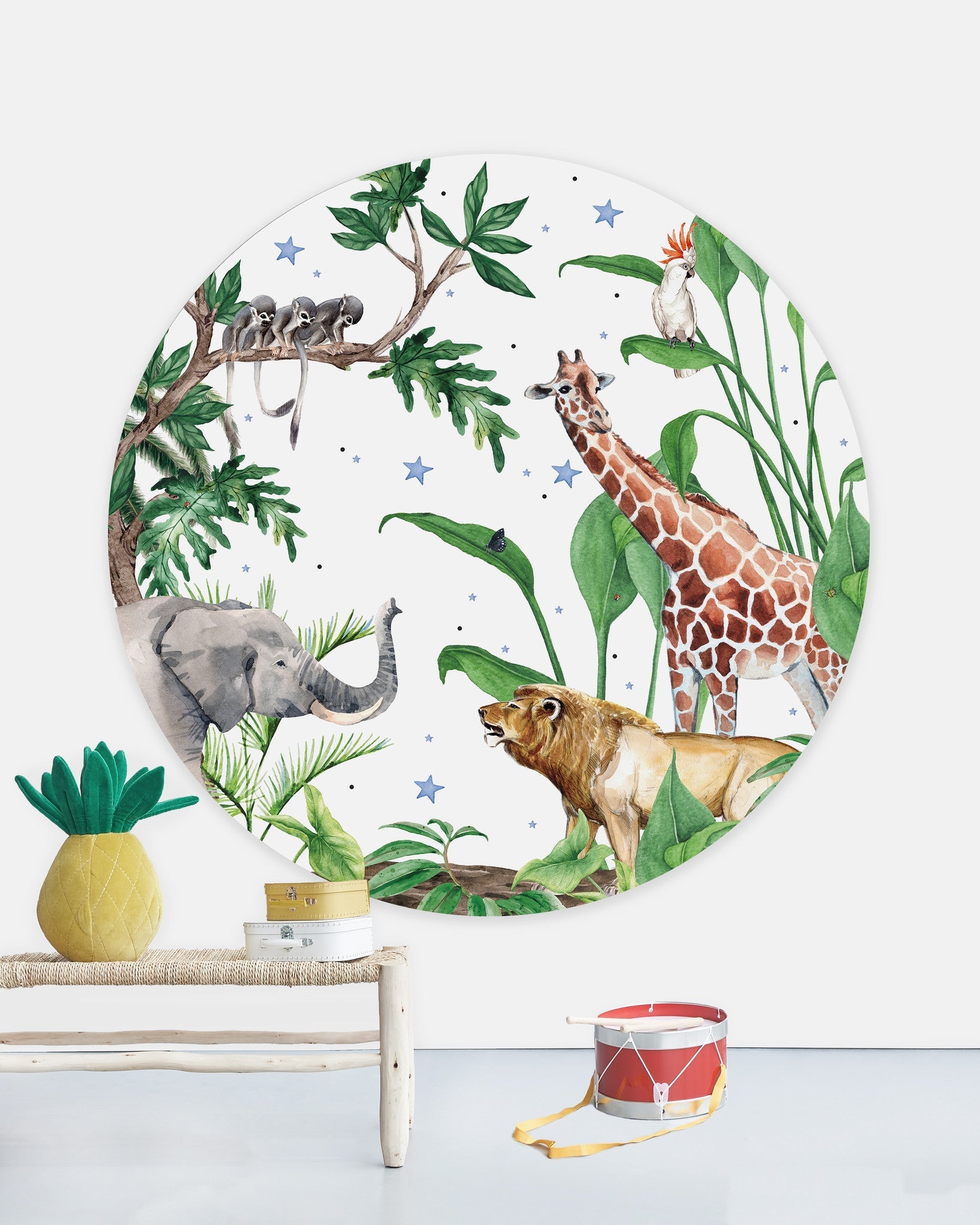 Creative Lab Amsterdam Chantal Bles Josh Wallpaper Circle Mural-Beaumonde