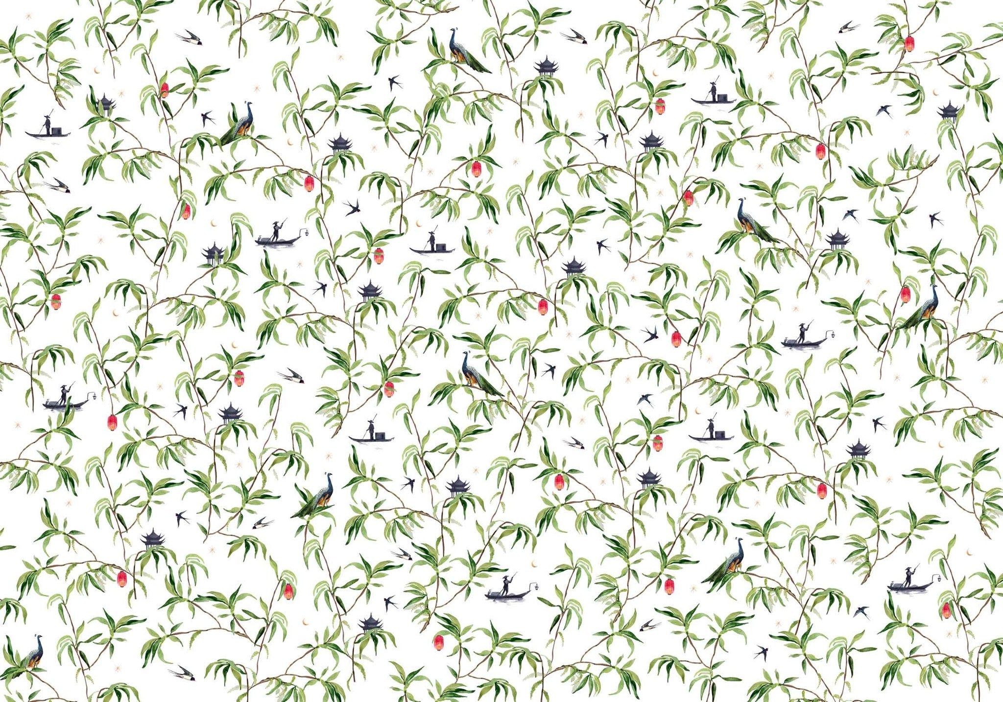 Creative Lab Amsterdam Chinese Riverside Wallpaper Mural-Beaumonde