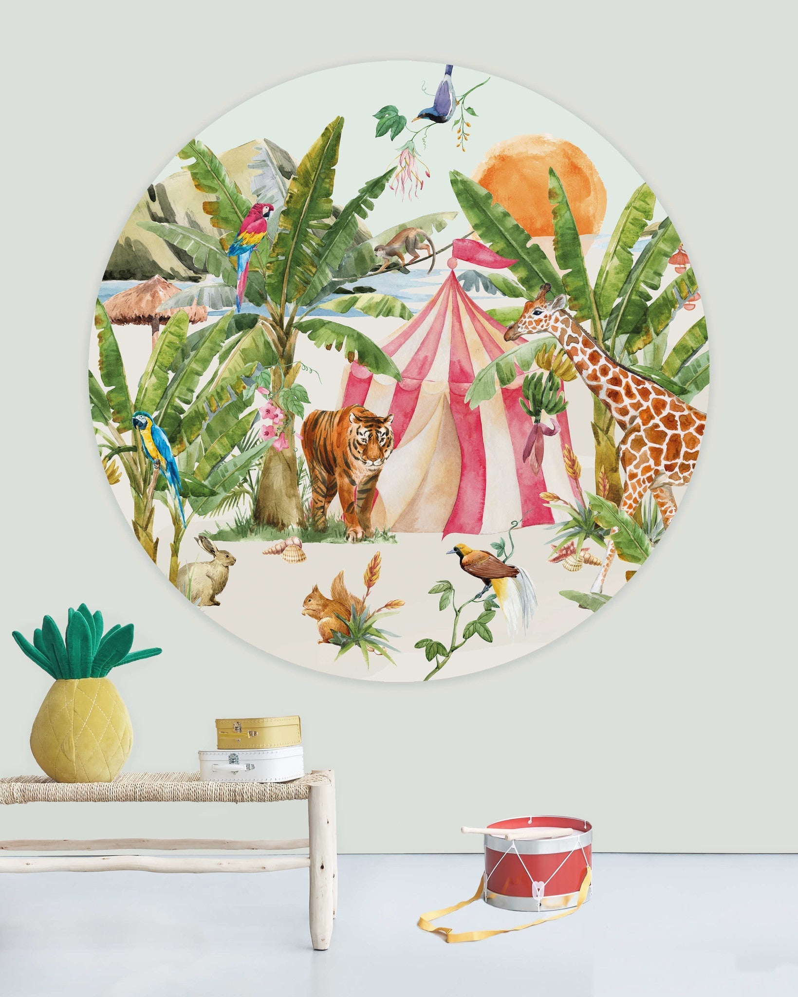 Creative Lab Amsterdam Circus At Sunset Wallpaper Circle Mural-Beaumonde