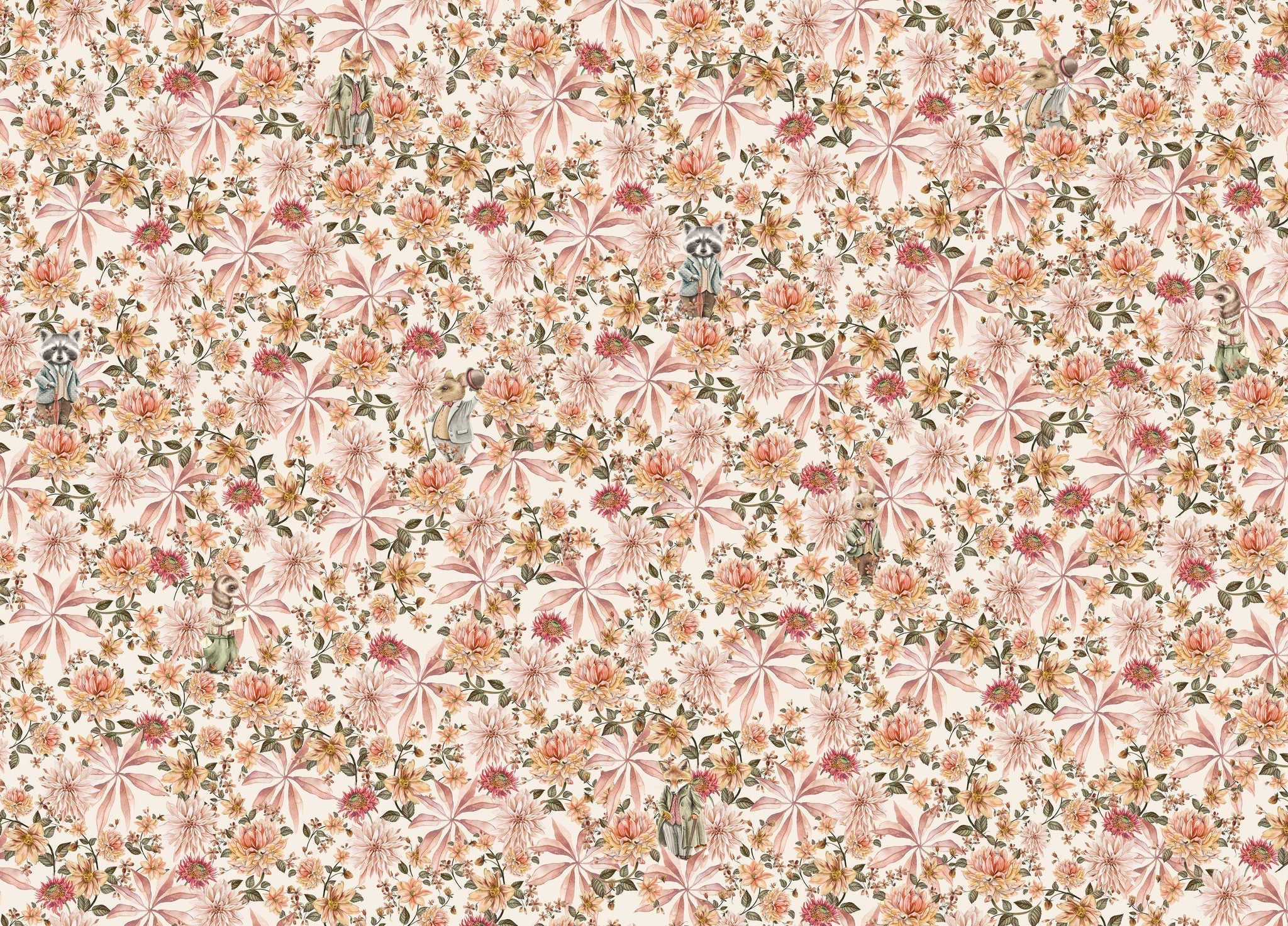 Creative Lab Amsterdam Cute Mister Flower Wallpaper Mural-Beaumonde