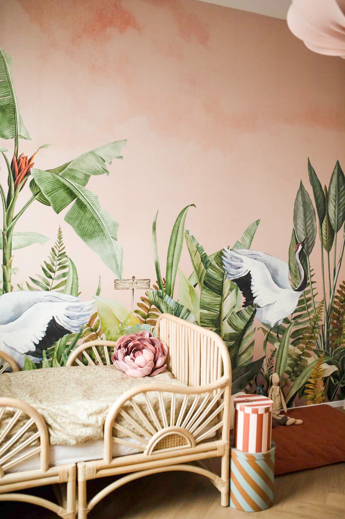 Creative Lab Amsterdam Dancing Crane Birds Wallpaper Mural-Beaumonde