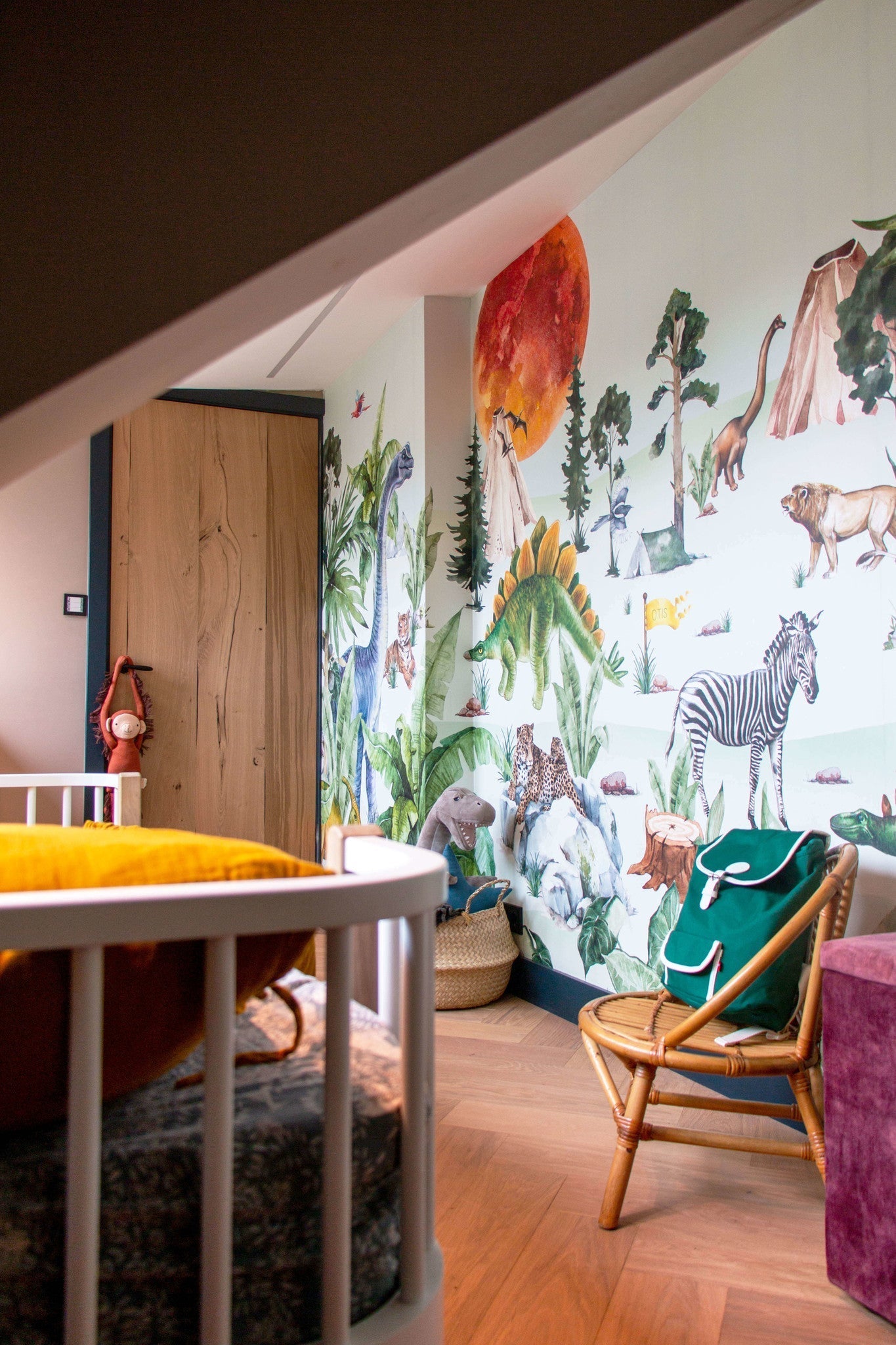 Creative Lab Amsterdam Dino by Moonlight Wallpaper Mural-Beaumonde