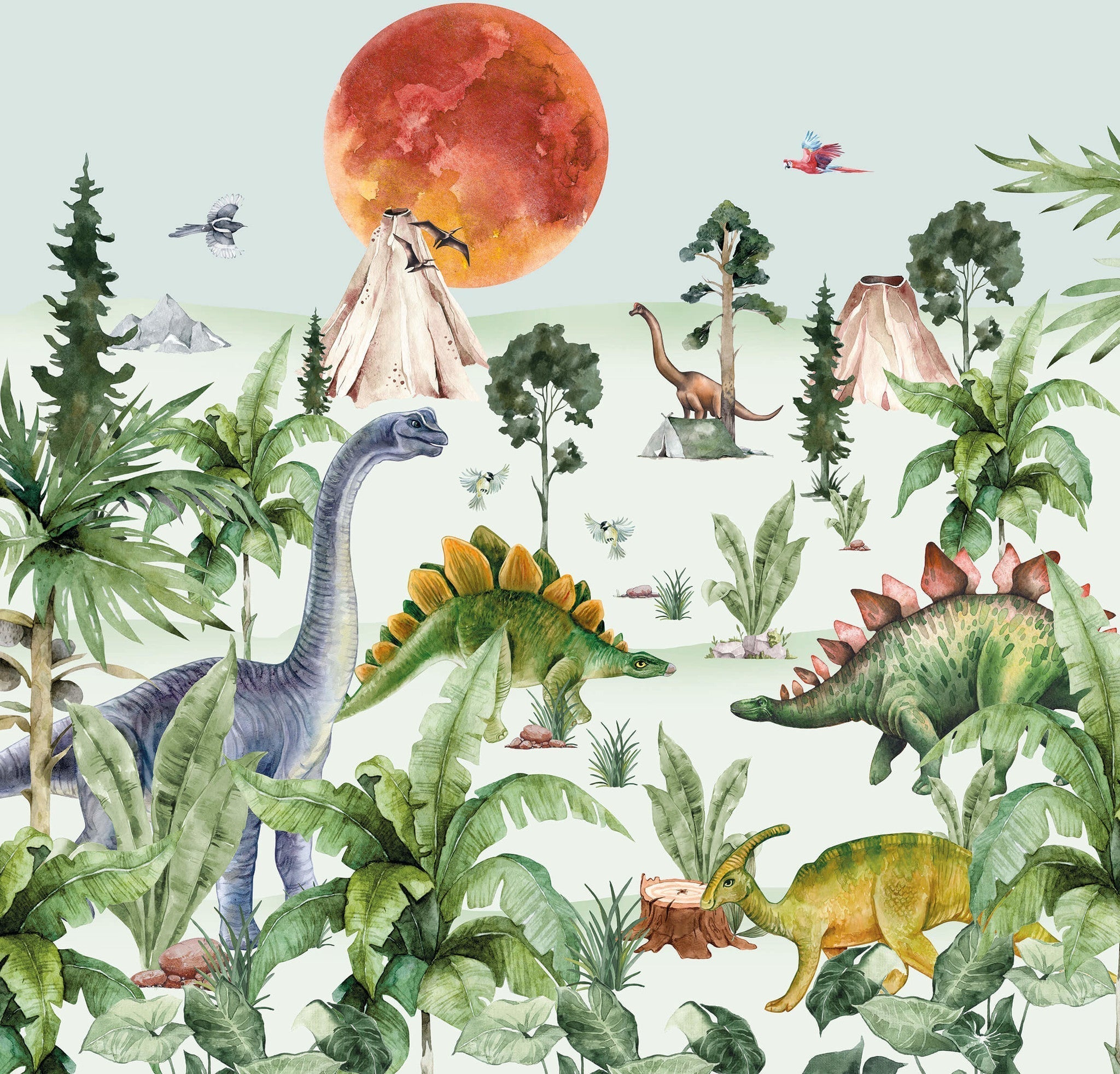 Creative Lab Amsterdam Dino by Moonlight Wallpaper Mural-Beaumonde