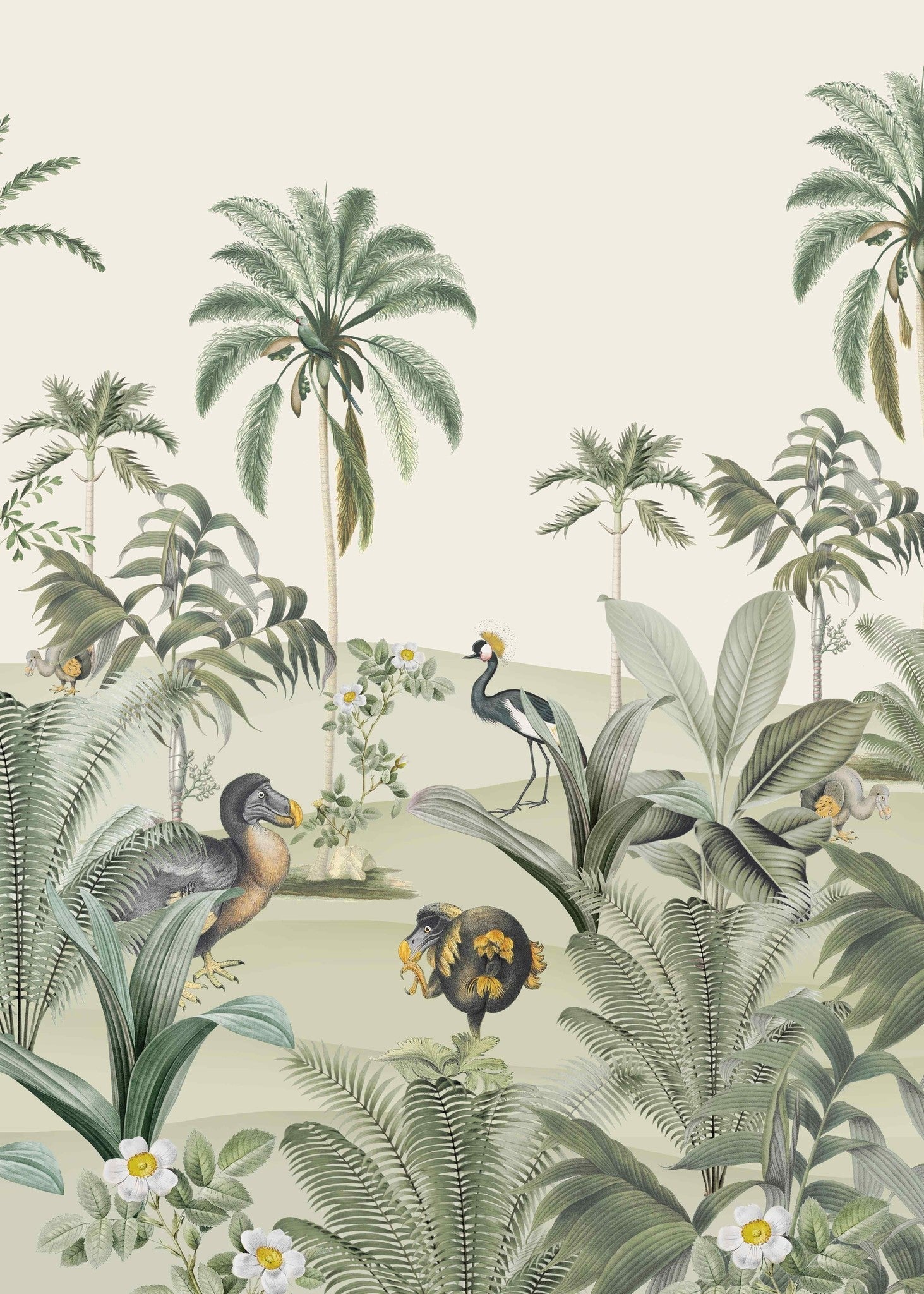 Creative Lab Amsterdam Dodo Oasis Wallpaper Circle Mural-Beaumonde
