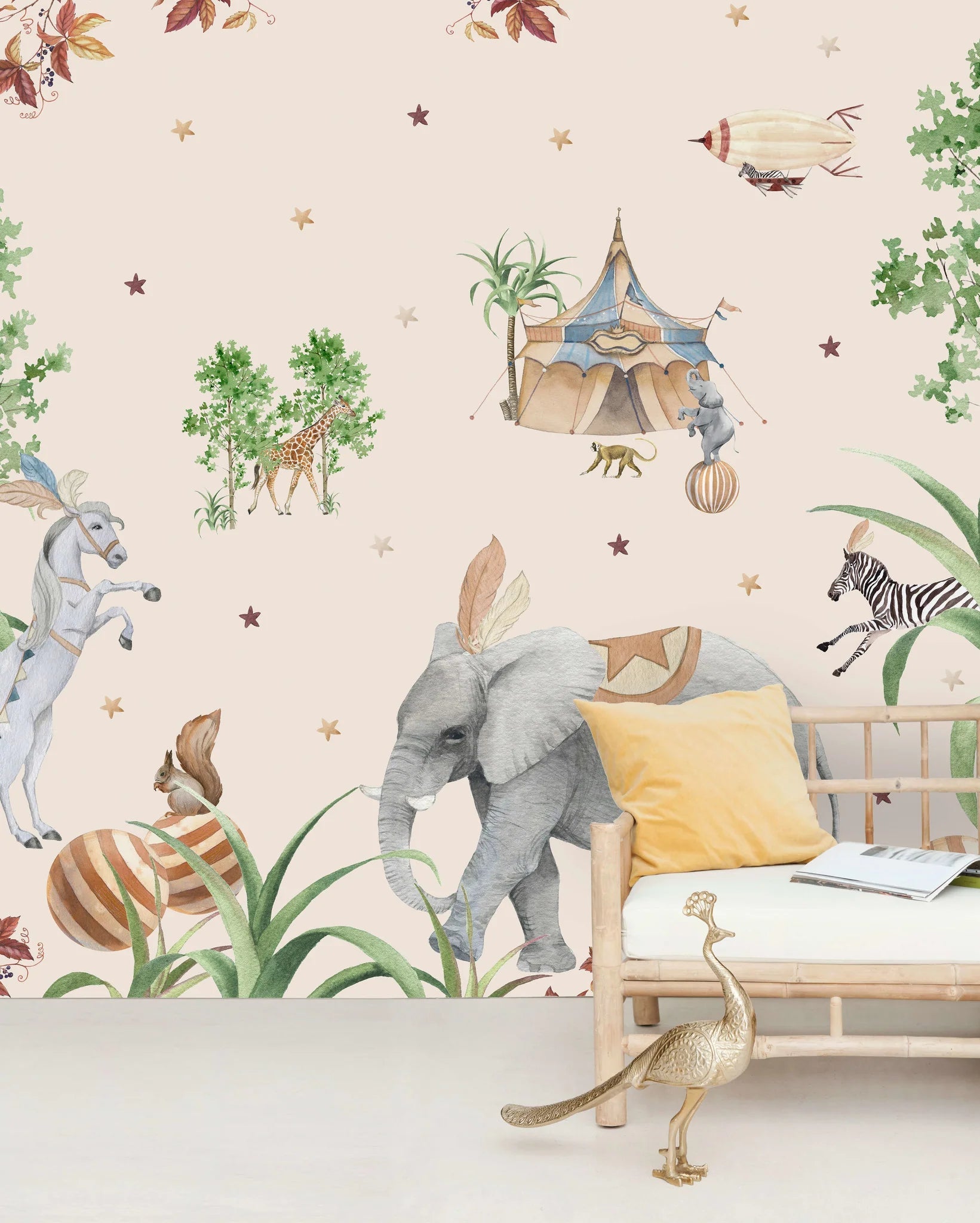 Creative Lab Amsterdam Elephant Setting Wallpaper Mural-Beaumonde
