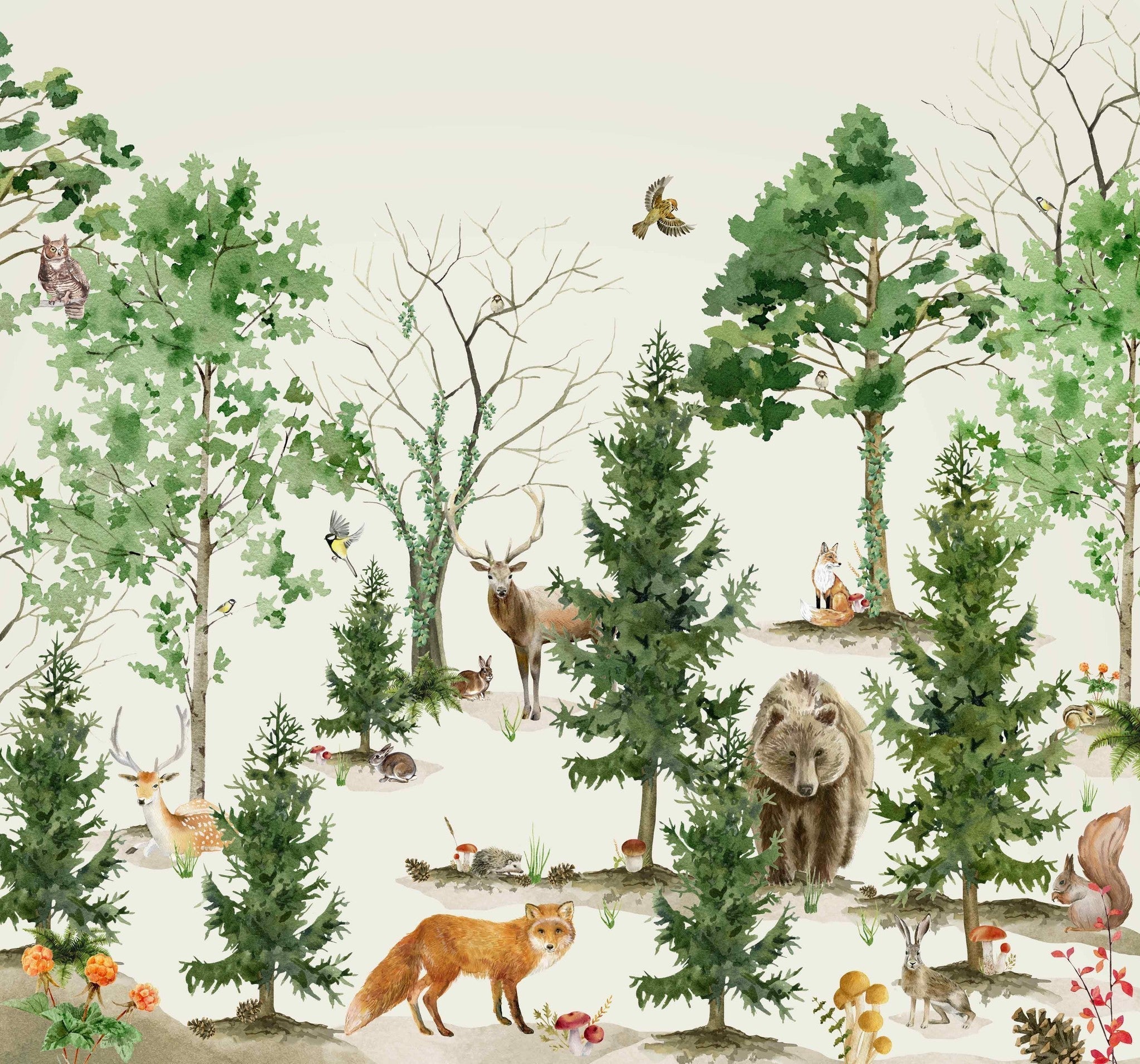 Creative Lab Amsterdam Forest Life Wallpaper Mural-Beaumonde