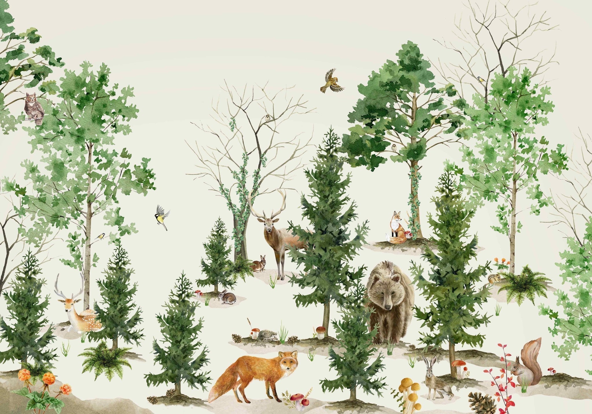 Creative Lab Amsterdam Forest Life Wallpaper Mural-Beaumonde