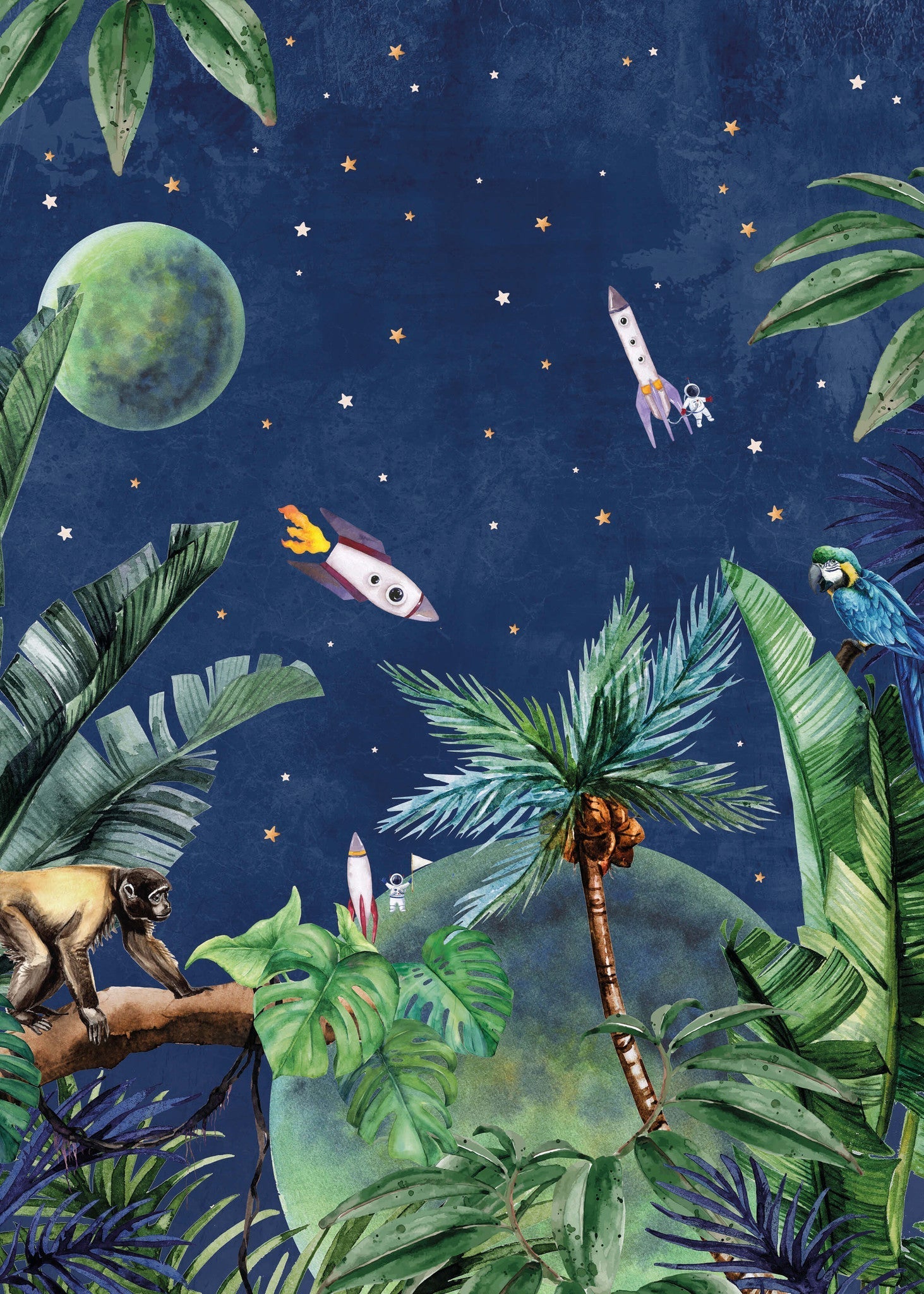 Creative Lab Amsterdam From Jungle To Space Wallpaper Mural-Beaumonde