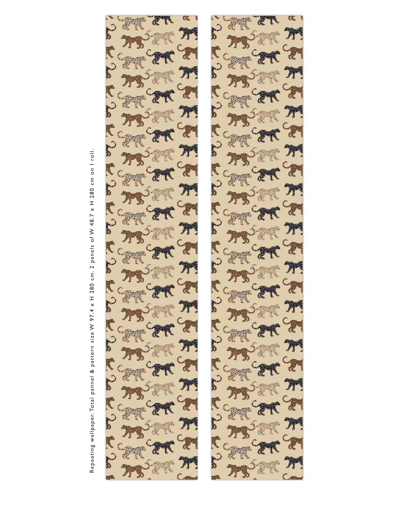 Creative Lab Amsterdam Funky Leopards Dark Repetitive Wallpaper-Beaumonde