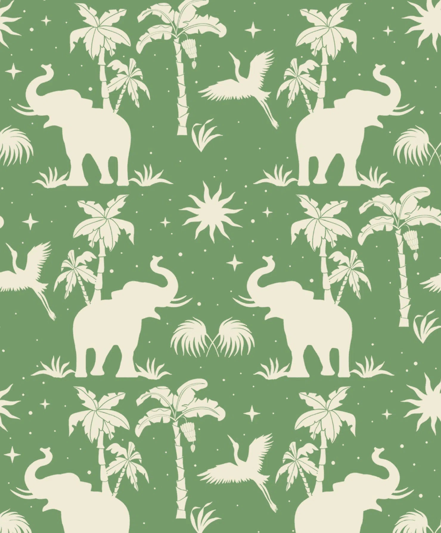 Creative Lab Amsterdam Generous Jungle Green Wallpaper Circle Mural-Beaumonde