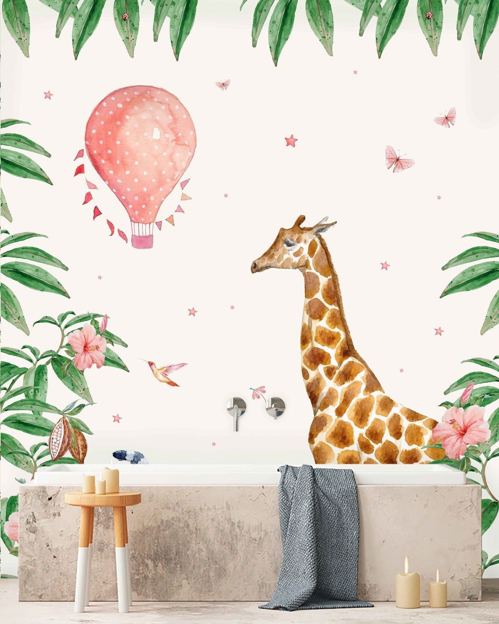 Creative Lab Amsterdam Giraffe Wallpaper Mural-Beaumonde