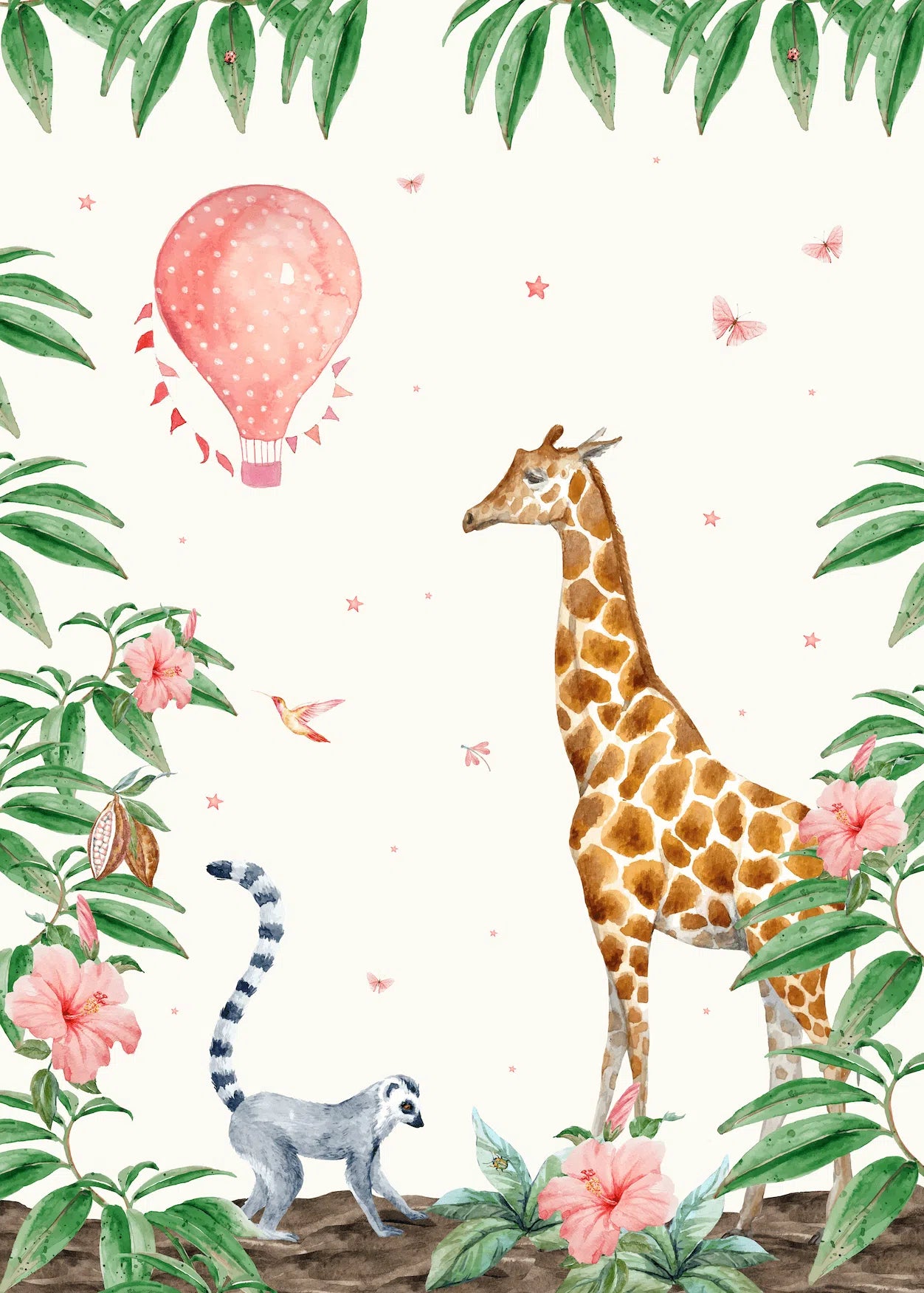 Creative Lab Amsterdam Giraffe Wallpaper Mural-Beaumonde