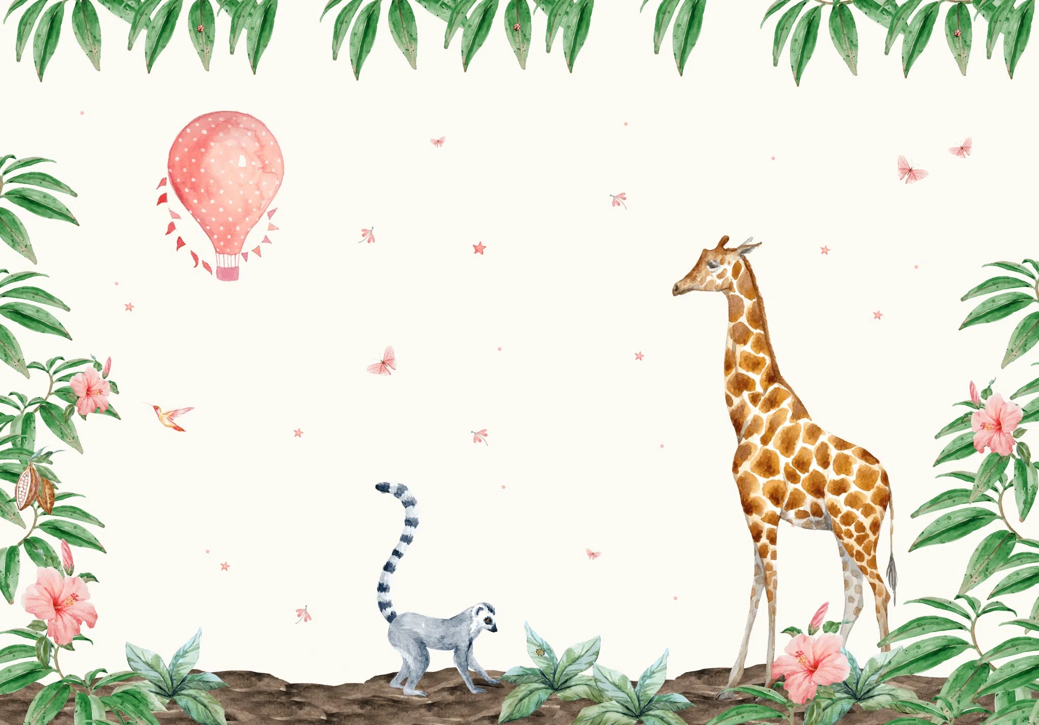 Creative Lab Amsterdam Giraffe Wallpaper Mural-Beaumonde
