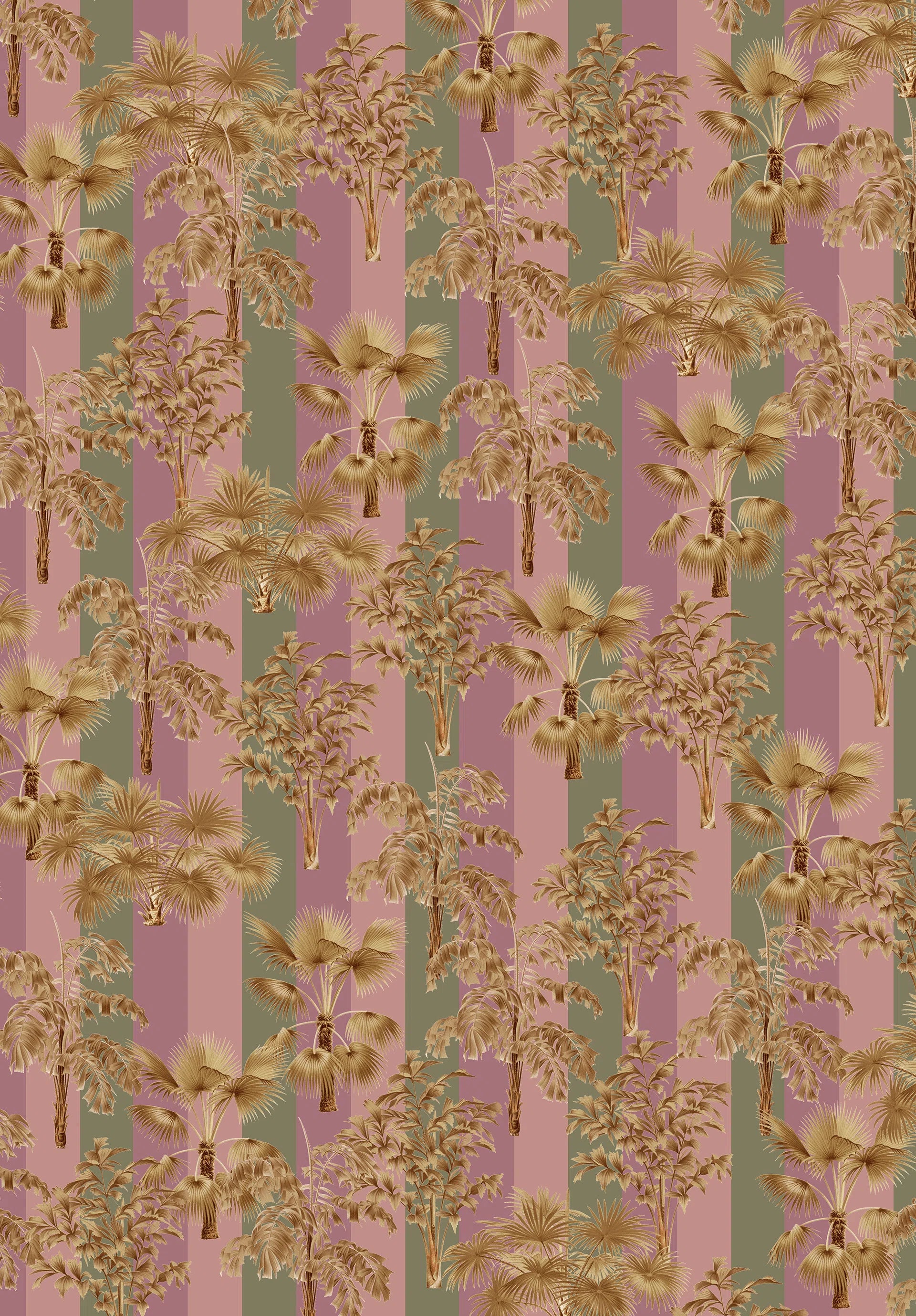 Creative Lab Amsterdam Golden Palms Wallpaper Mural-Beaumonde