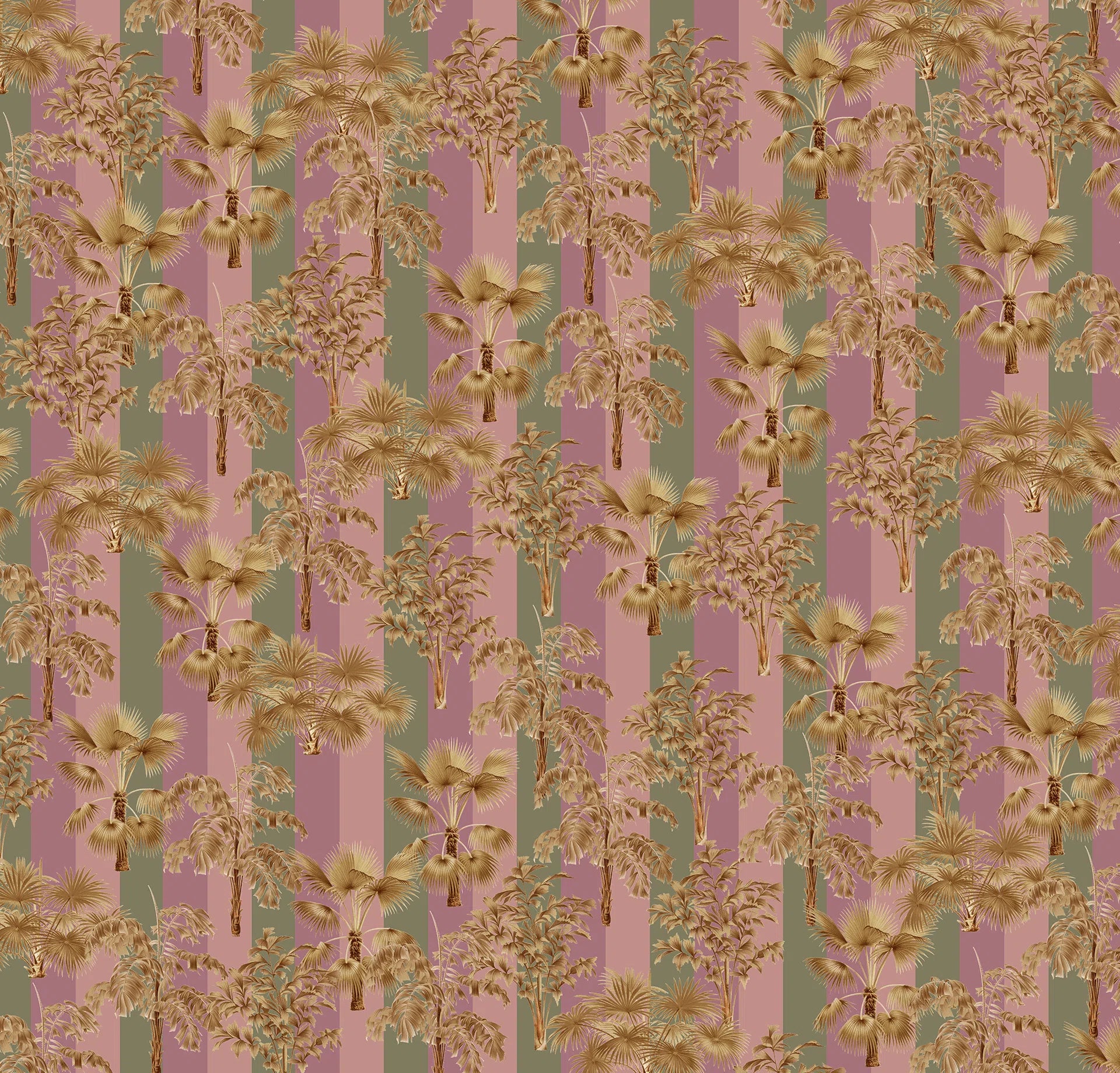 Creative Lab Amsterdam Golden Palms Wallpaper Mural-Beaumonde