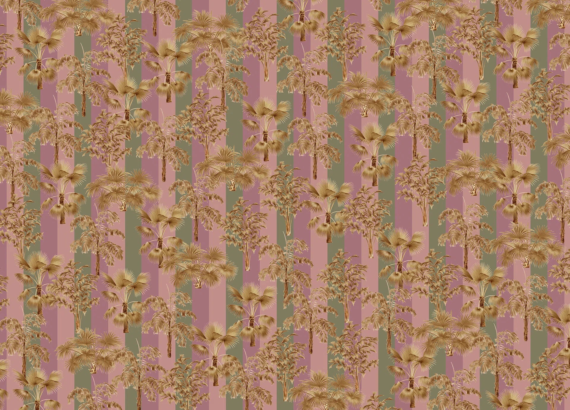 Creative Lab Amsterdam Golden Palms Wallpaper Mural-Beaumonde