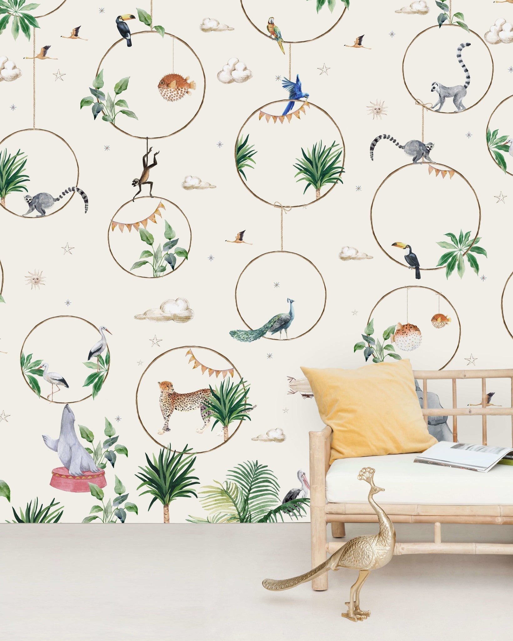 Creative Lab Amsterdam Hula Hoop Wallpaper Mural-Beaumonde