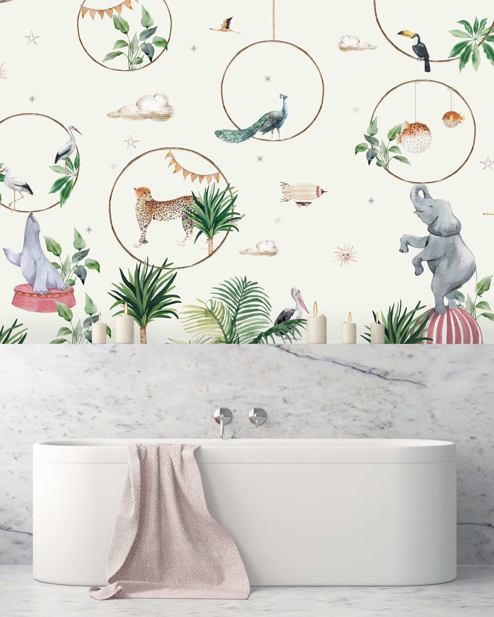 Creative Lab Amsterdam Hula Hoop Wallpaper Mural-Beaumonde