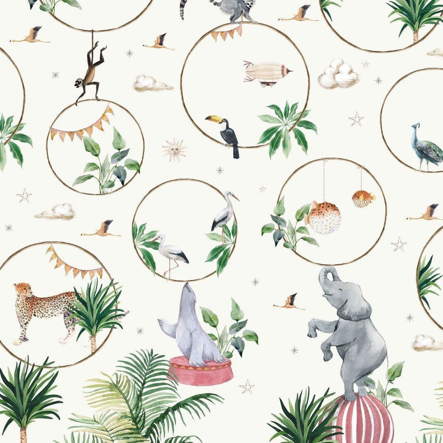 Creative Lab Amsterdam Hula Hoop Wallpaper Mural-Beaumonde
