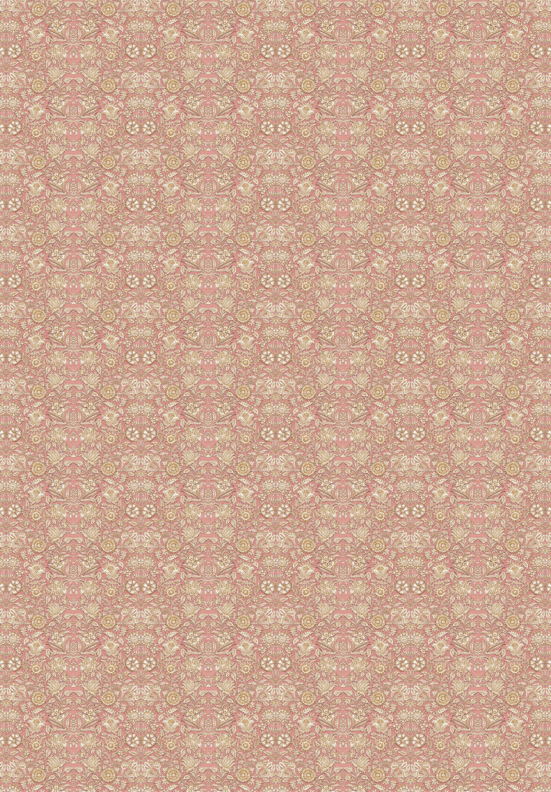 Creative Lab Amsterdam Indian Flower Pink Wallpaper Mural-Beaumonde