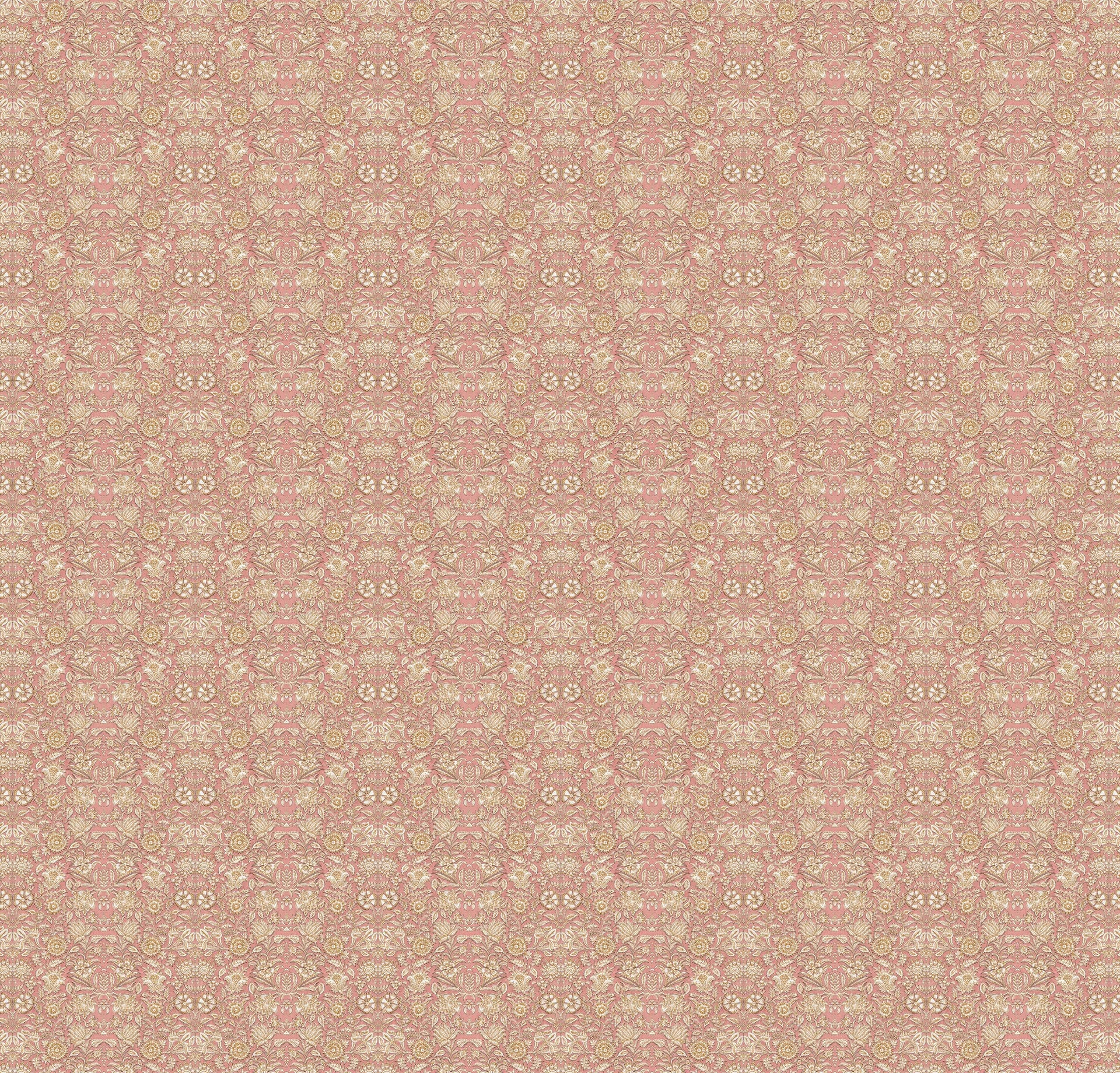 Creative Lab Amsterdam Indian Flower Pink Wallpaper Mural-Beaumonde