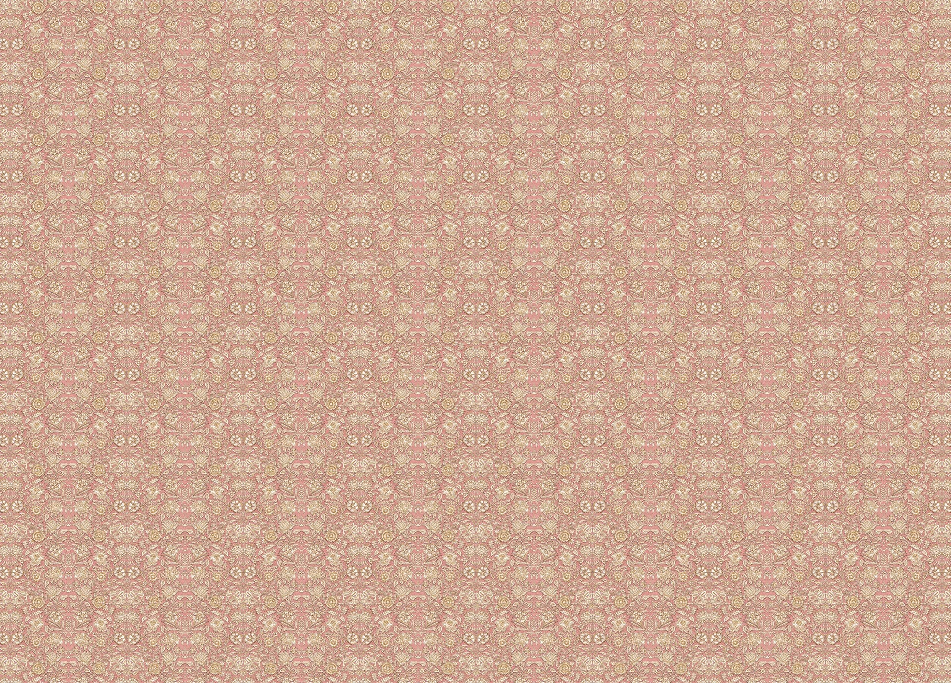 Creative Lab Amsterdam Indian Flower Pink Wallpaper Mural-Beaumonde