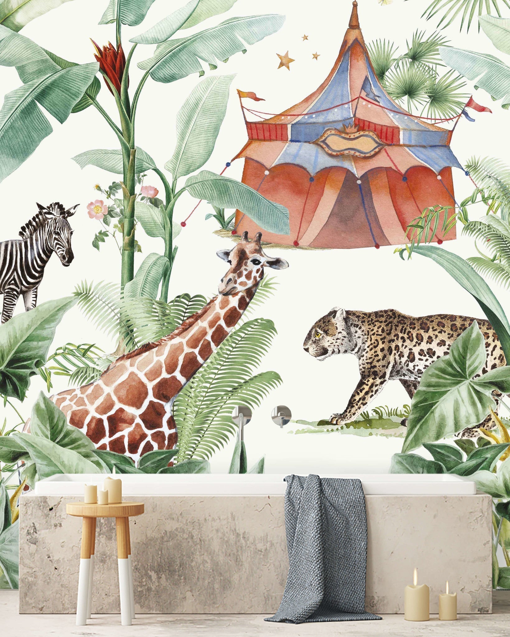 Creative Lab Amsterdam Jungle Circus Wallpaper Mural-Beaumonde