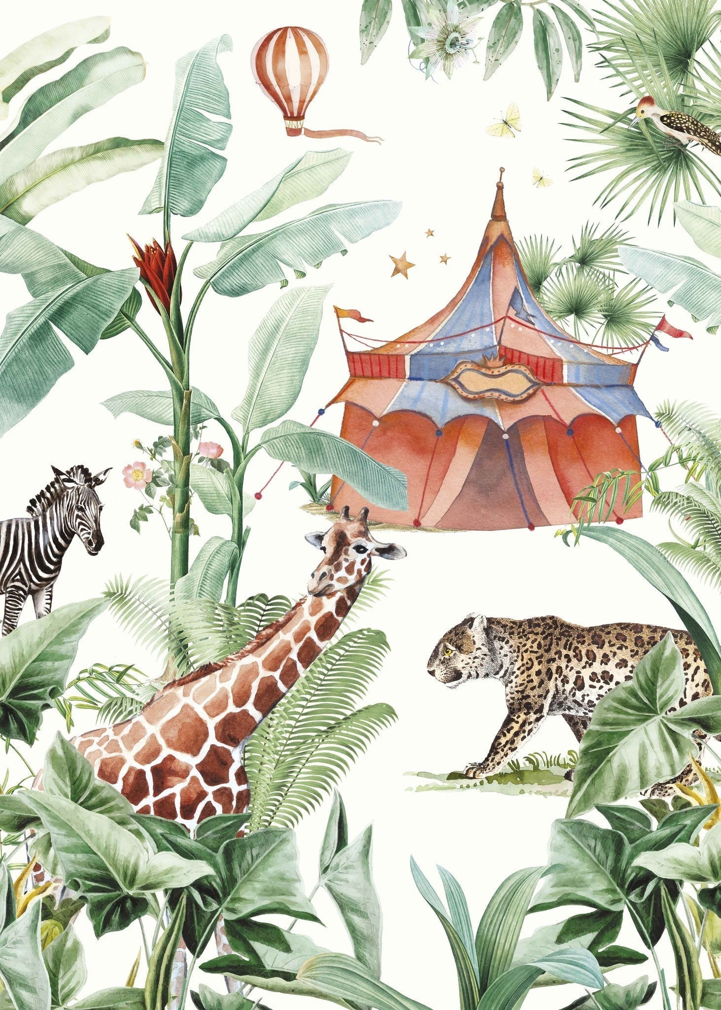 Creative Lab Amsterdam Jungle Circus Wallpaper Mural-Beaumonde