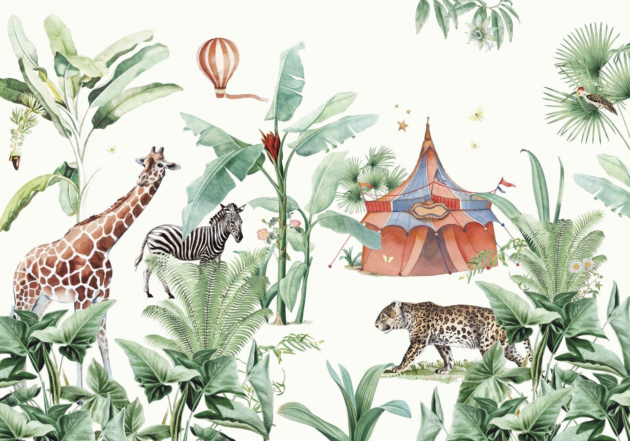 Creative Lab Amsterdam Jungle Circus Wallpaper Mural-Beaumonde