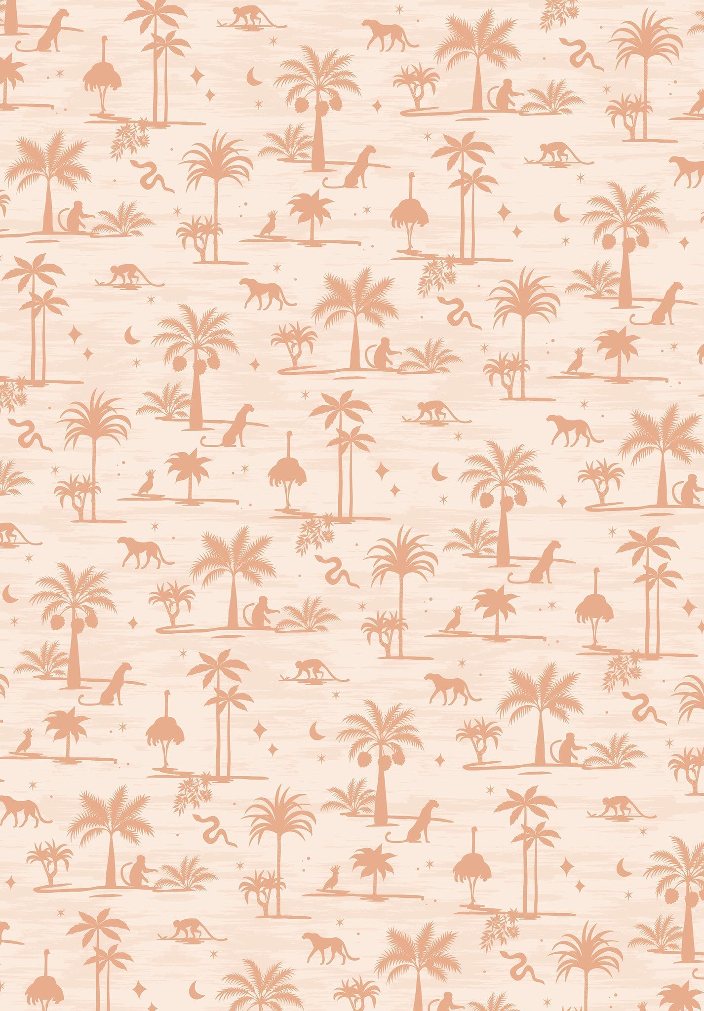 Creative Lab Amsterdam Jungle Silhouette Pink Wallpaper Mural-Beaumonde