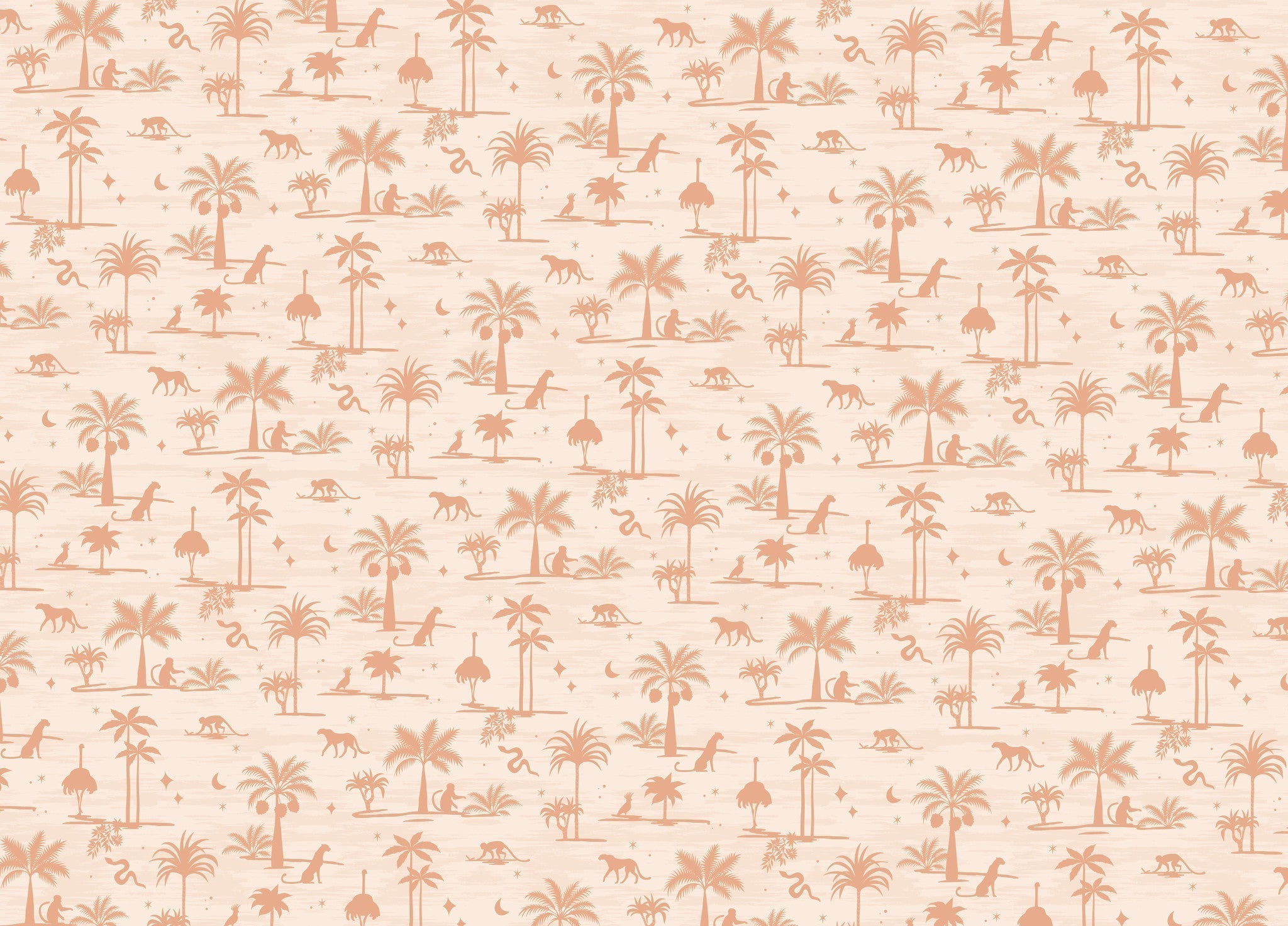 Creative Lab Amsterdam Jungle Silhouette Pink Wallpaper Mural-Beaumonde