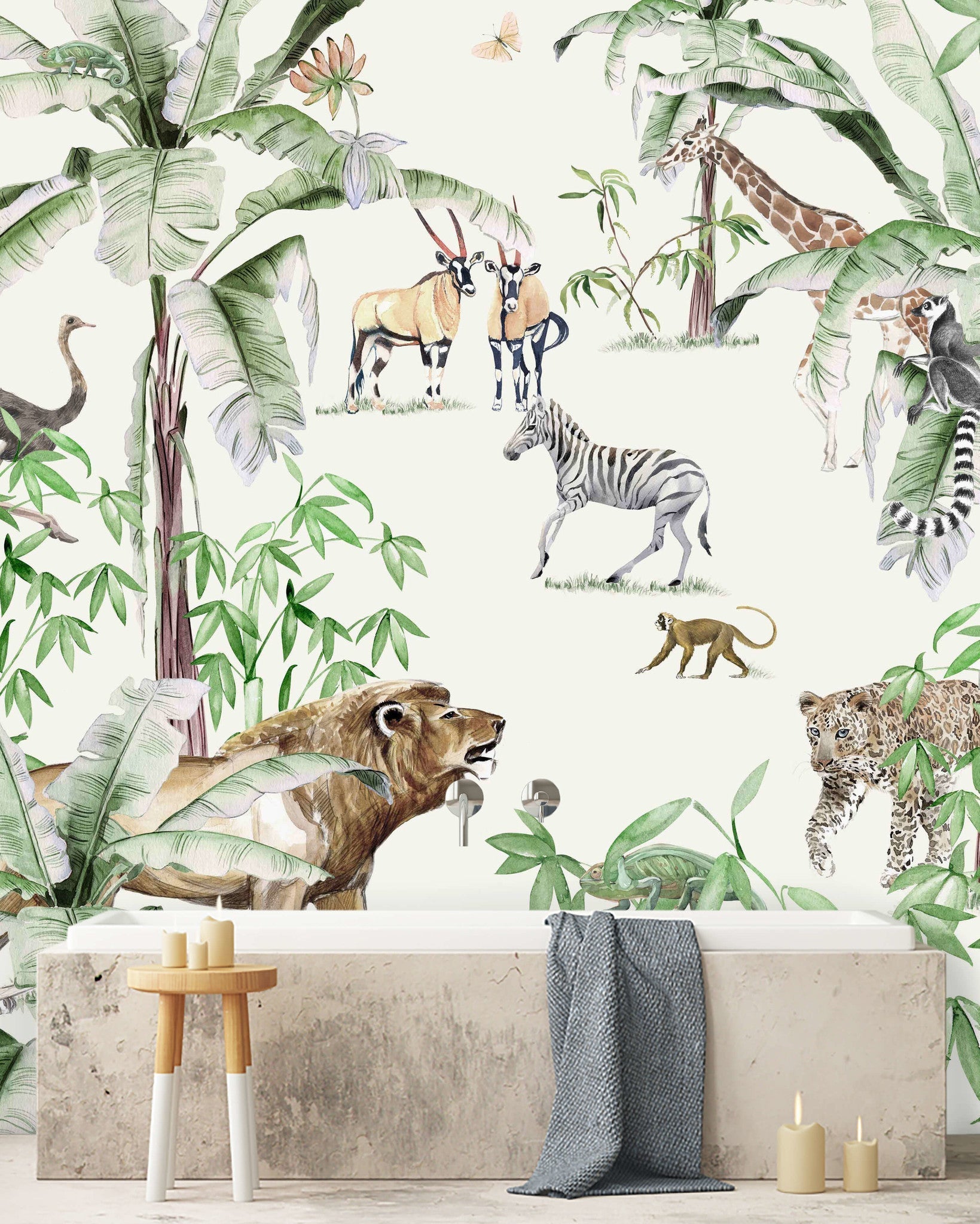 Creative Lab Amsterdam Just Another Day In The Jungle Wallpaper Mural-Beaumonde
