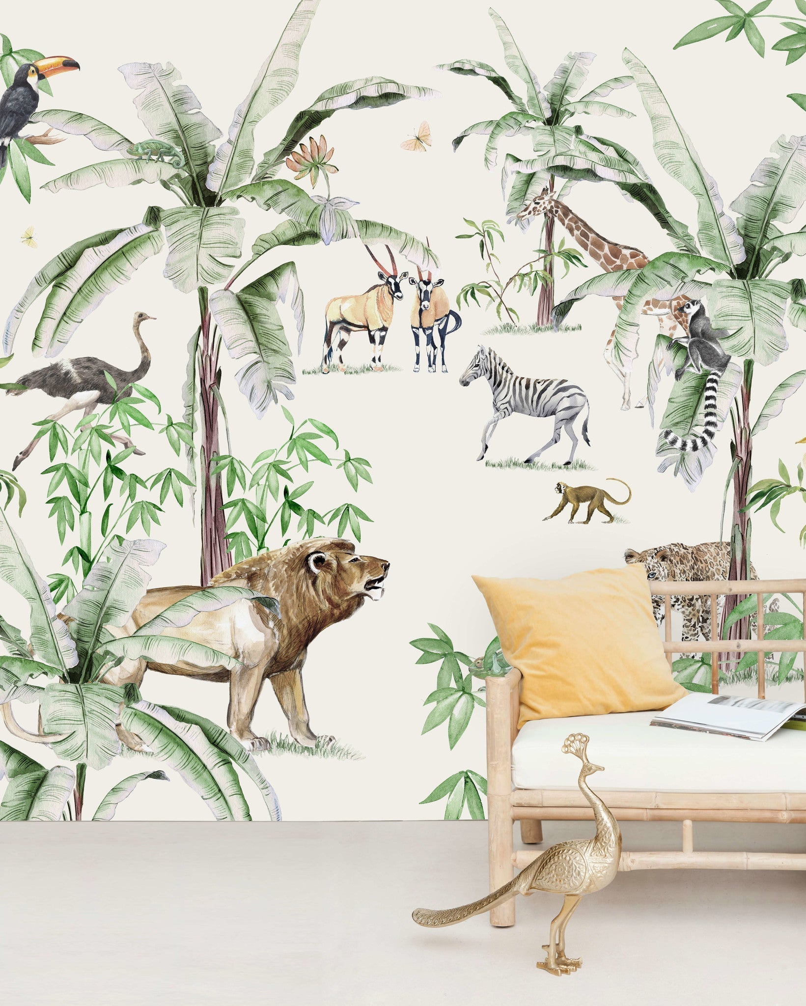 Creative Lab Amsterdam Just Another Day In The Jungle Wallpaper Mural-Beaumonde