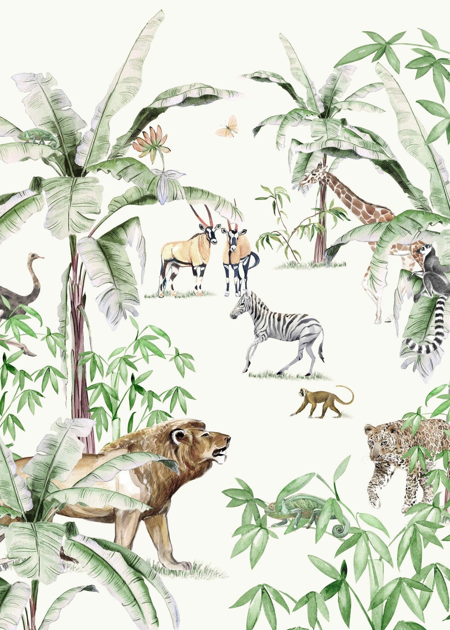 Creative Lab Amsterdam Just Another Day In The Jungle Wallpaper Mural-Beaumonde