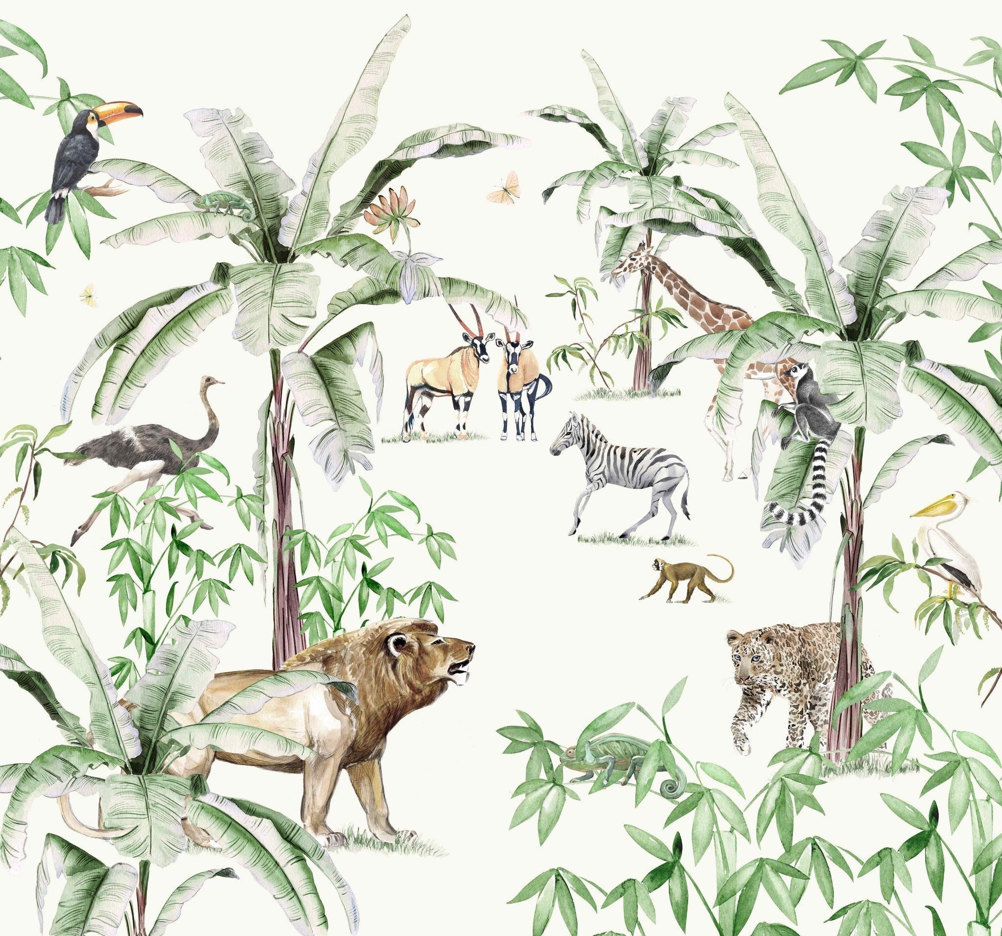 Creative Lab Amsterdam Just Another Day In The Jungle Wallpaper Mural-Beaumonde